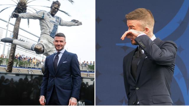 david beckham statue la galaxy