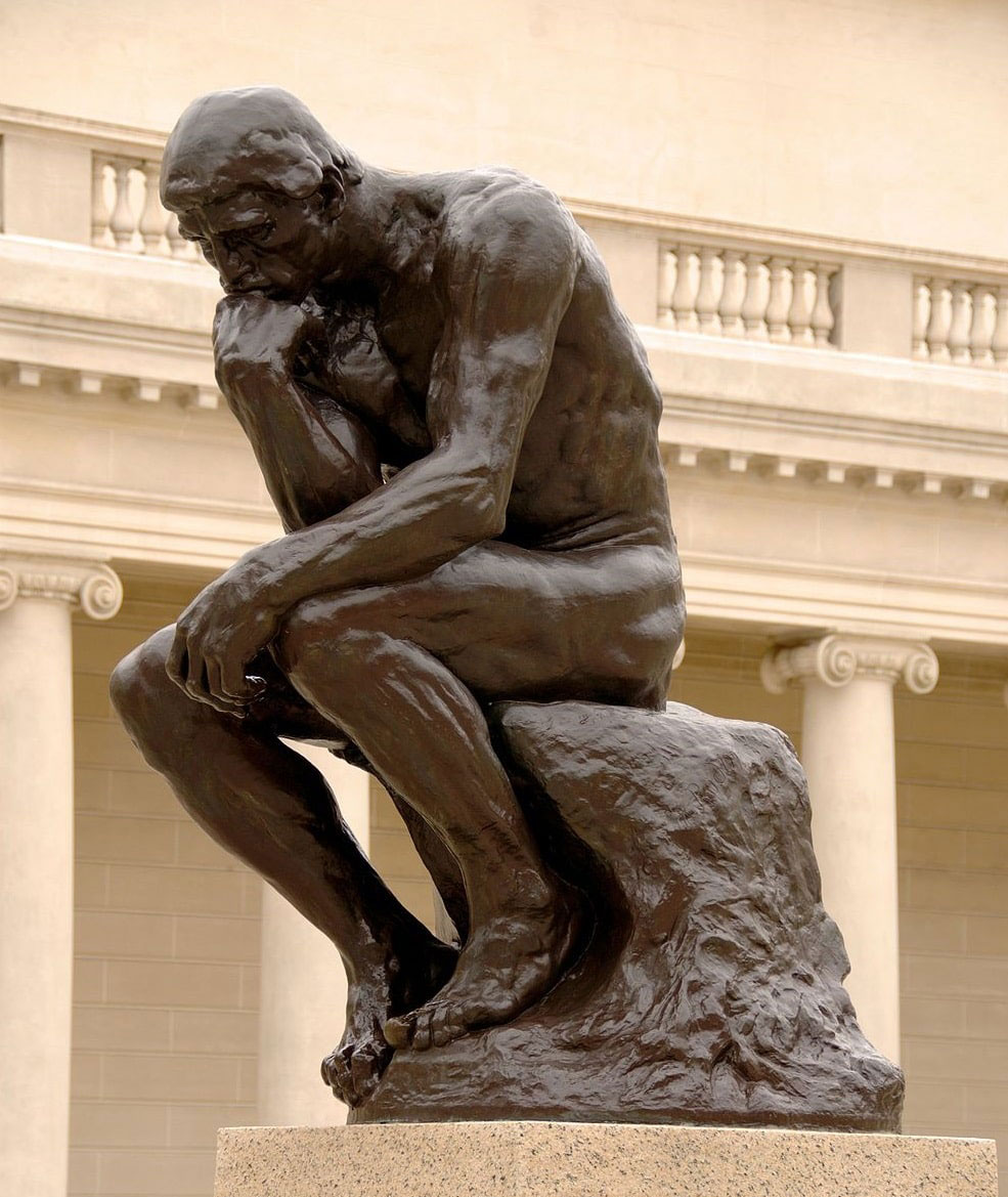 Custom made bronze life size the thinker statue for sale
