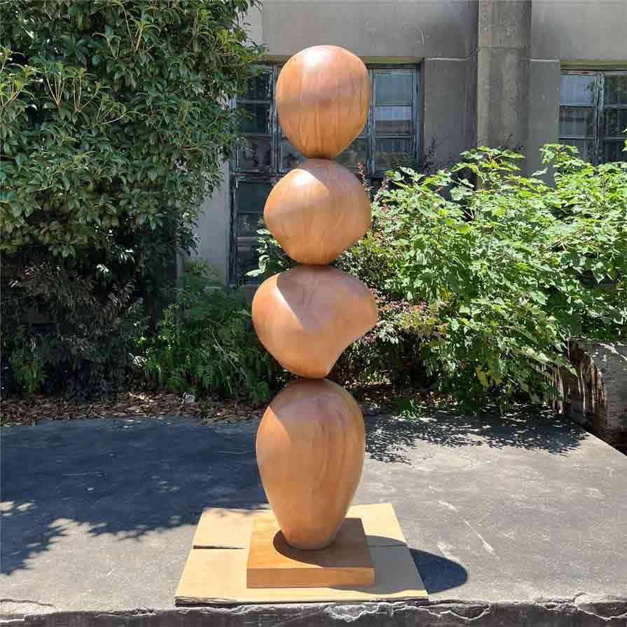 Bulk supply of modern abstract wood sculptures to create unique hotel decoration art