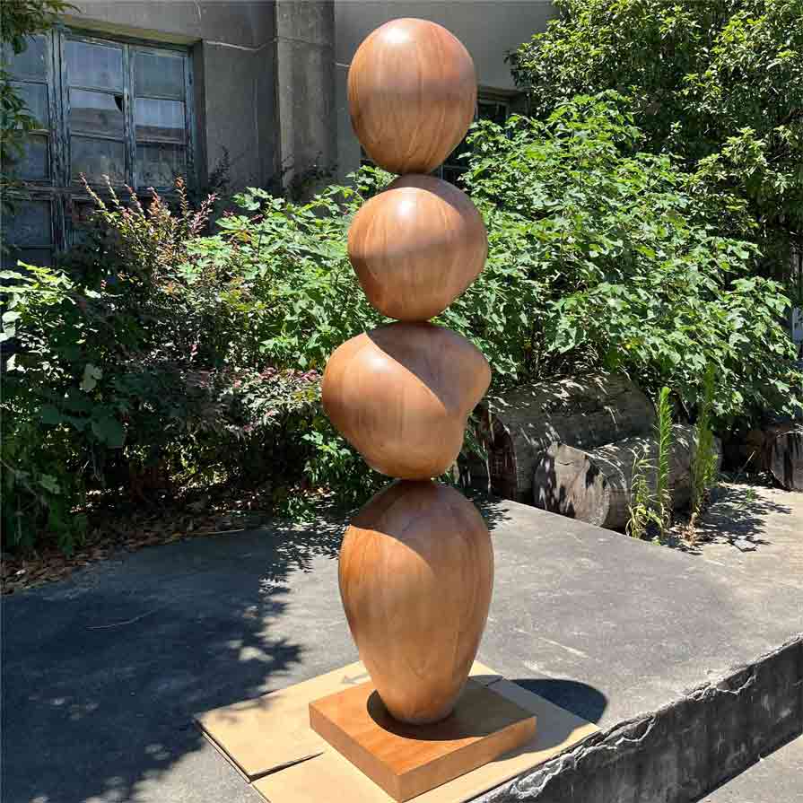 Bulk supply of modern abstract wood sculptures to create unique hotel decoration art