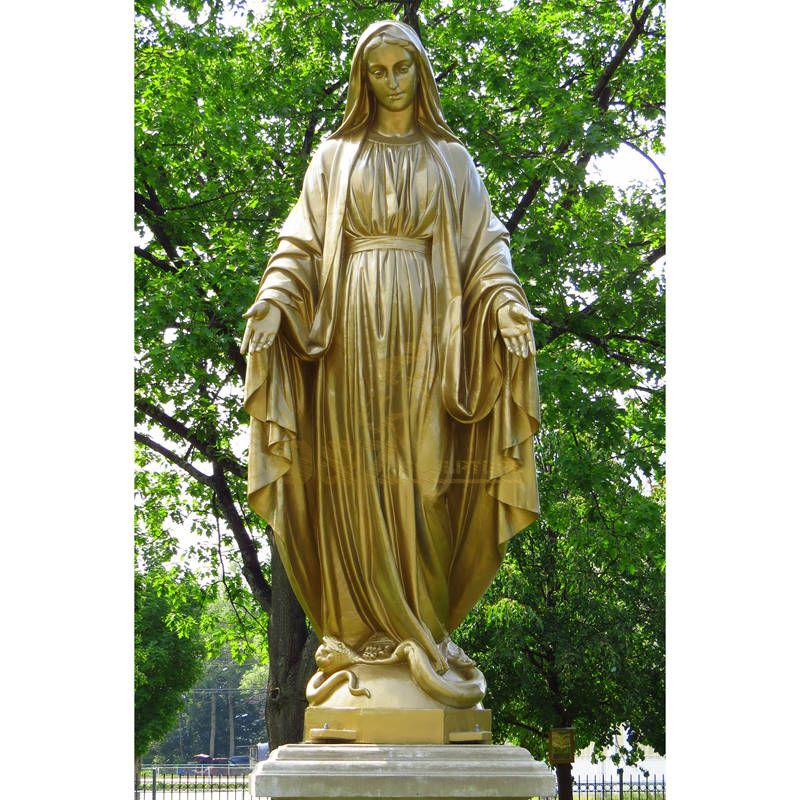 Factory Direct Supply Customized Virgin Mary Cast Bronze Statue