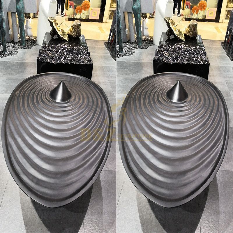 Large circle design stainless steel sculpture with plating color