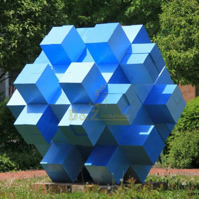 Outdoor Stainless Steel Sculpture Geometric Statue