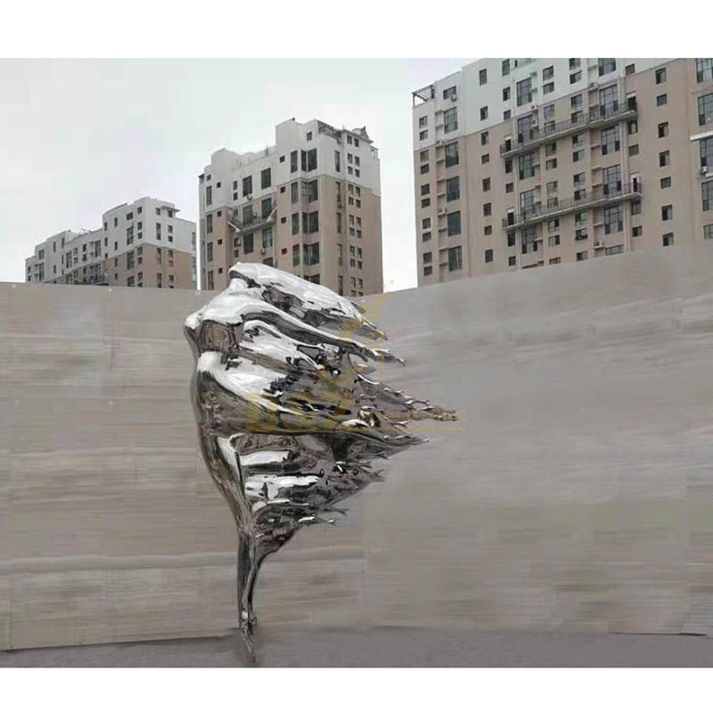 Modern Abstract Woman Stainless Steel Figurative Sculpture