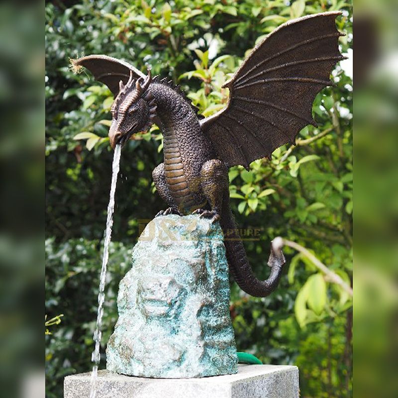 Outdoor garden dragon water fountain for sale