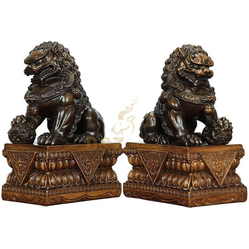 Bronze Chinese guardian lion statue for sale