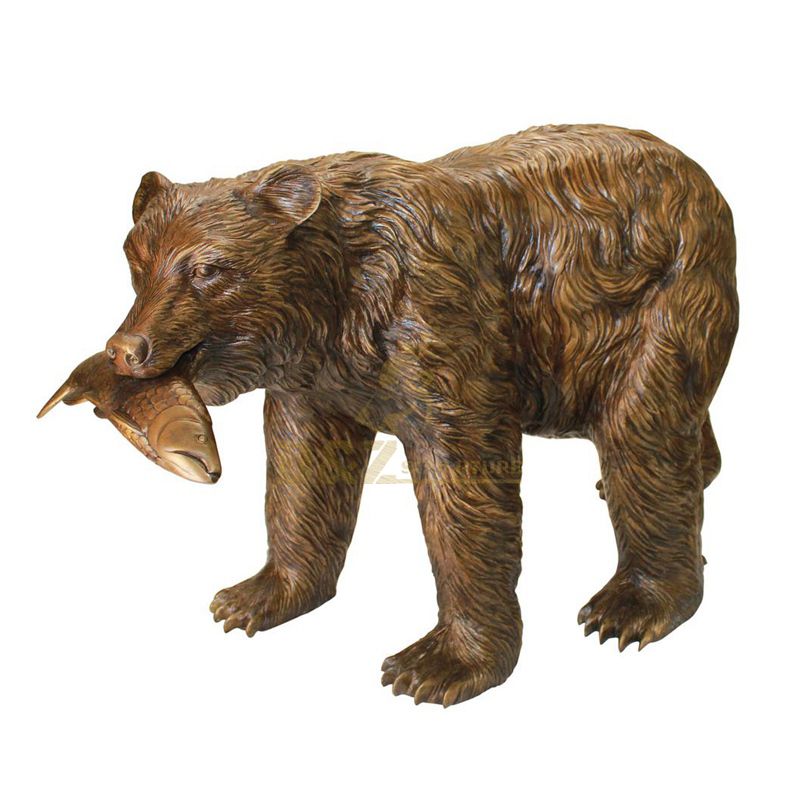 Wild Animal Outdoor Decoration Bronze Bear Sculpture
