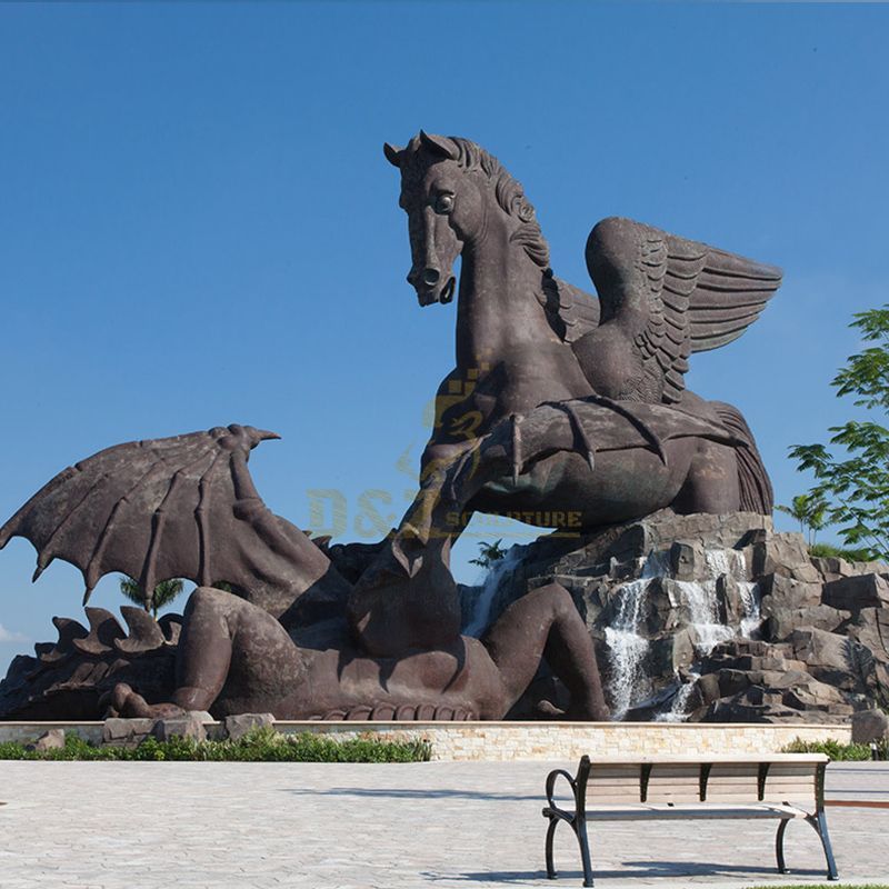 Gulfstream park pegasus and dragon statue Florida Wholesaler bronze ...