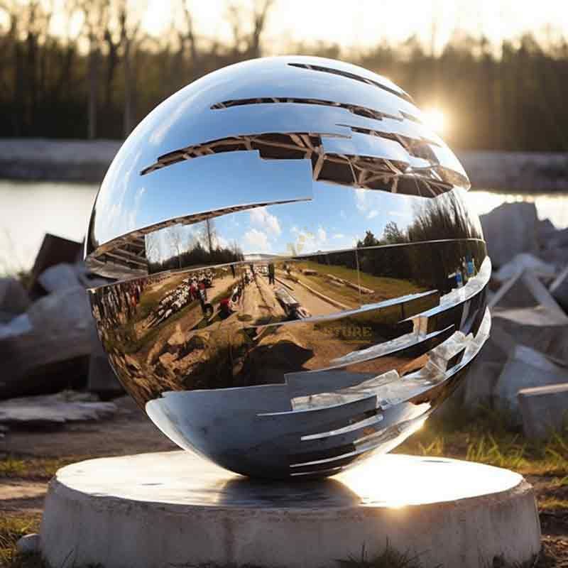 Creative metal garden sphere art sculpture for sale DZ-332