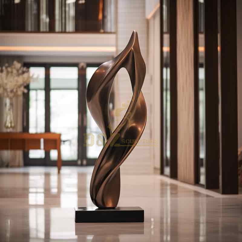 Modern abstract bronze sculpture for hotel villa decor DZ-415