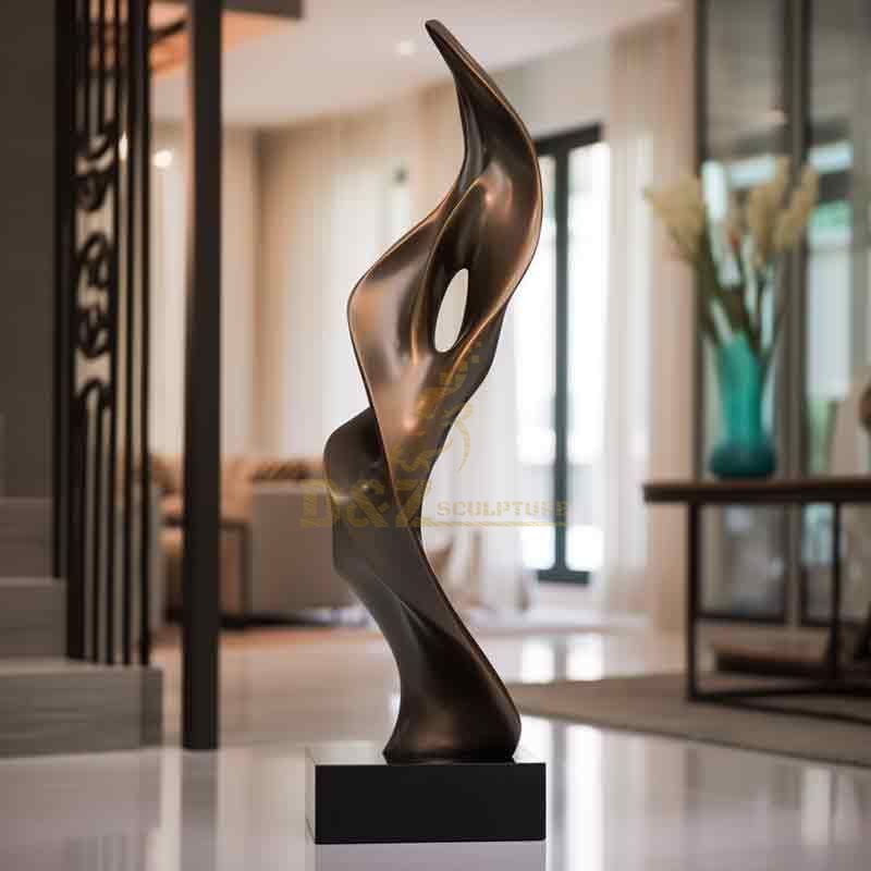 Modern abstract bronze sculpture for hotel villa decor DZ-415