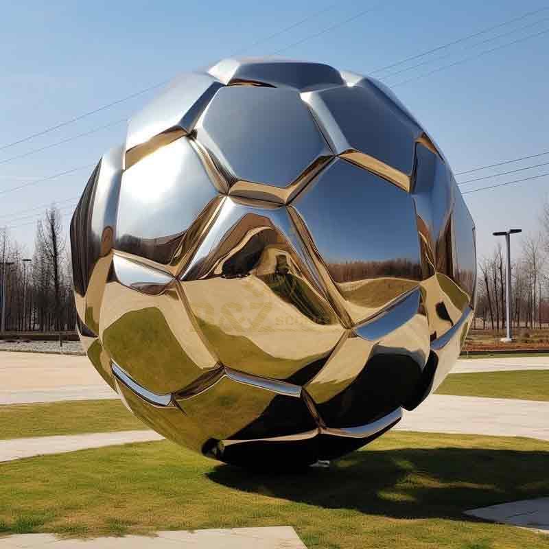 Modern large metal football sculptures for sale DZ-430