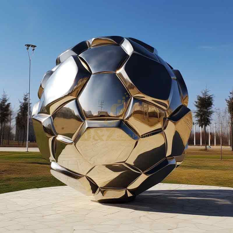 Modern large metal football sculptures for sale DZ-430
