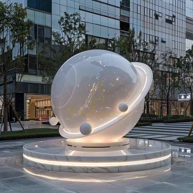 High-end custom modern planet metal sculptures - stylish sphere artworks for sale DZ-444