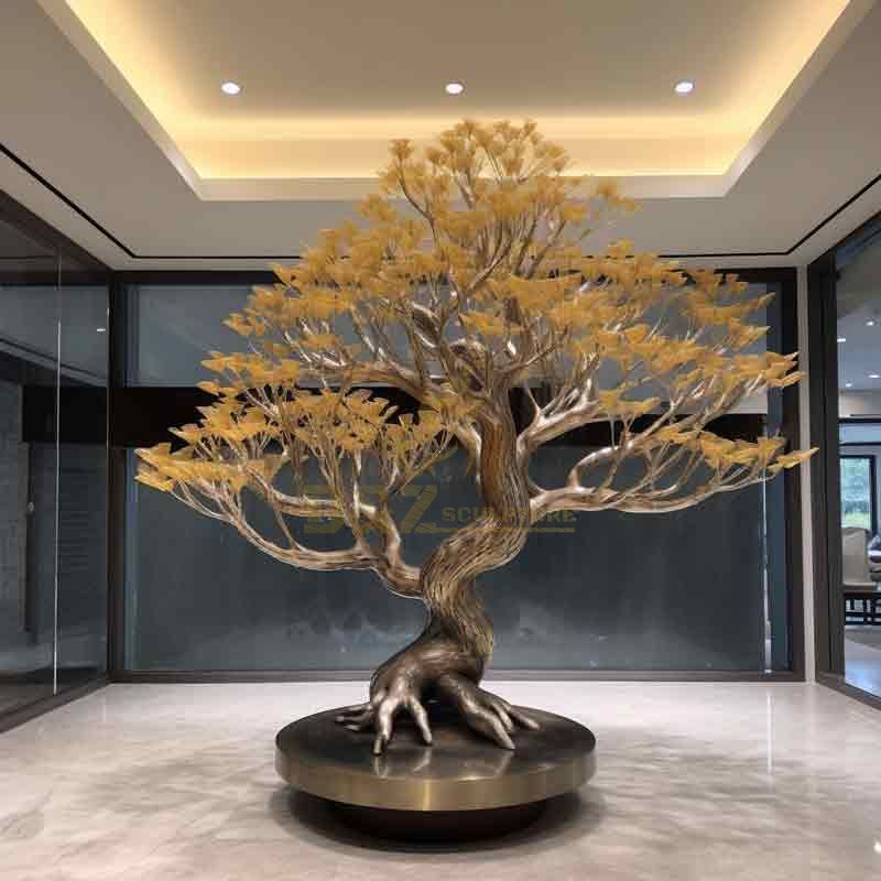 Large metal landscape tree sculptures for hotel decoration and art exhibition DZ-452