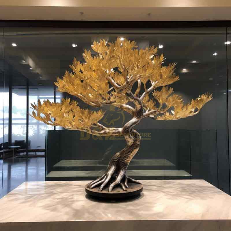 Large metal landscape tree sculptures for hotel decoration and art exhibition DZ-452