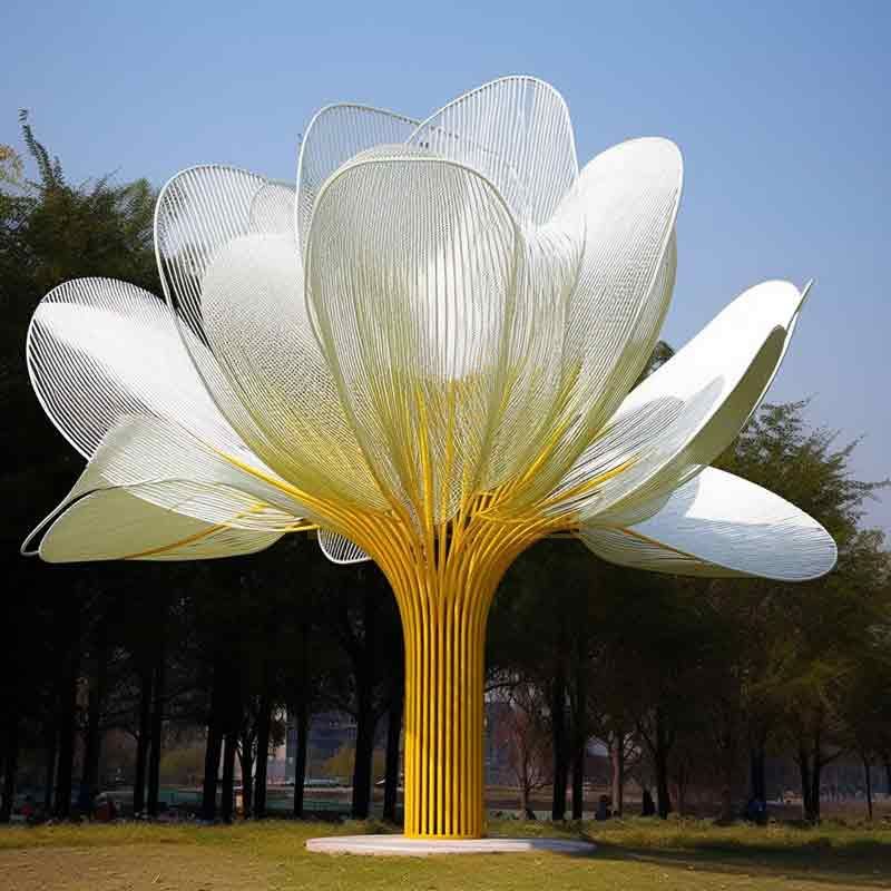 Giant metal flower art sculpture——city park square landscape decor project DZ-457