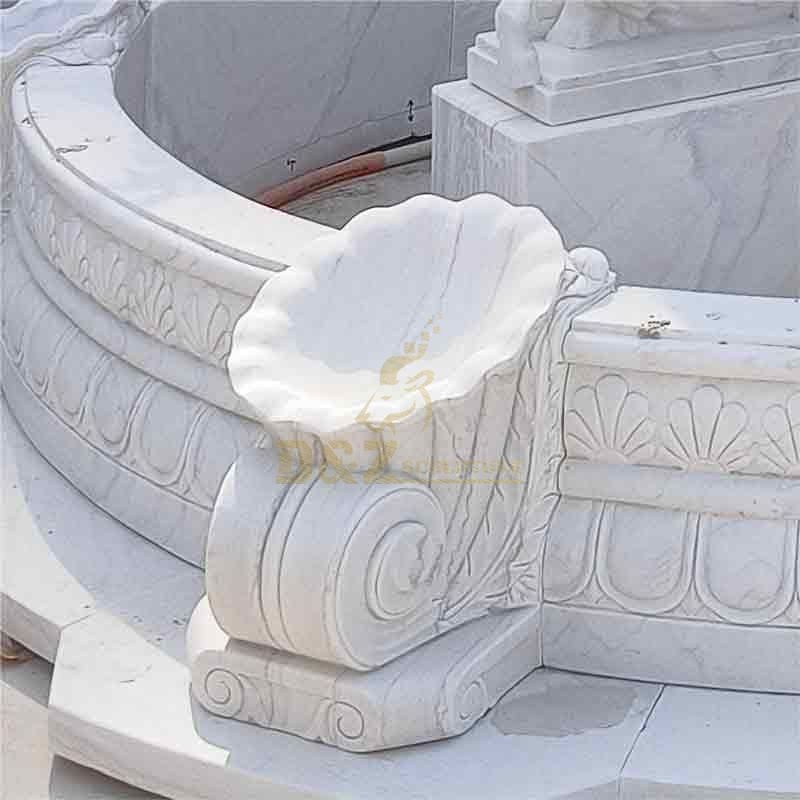 White Marble Horse Fountain Sculpture - Villa and Hotel Decor- Project