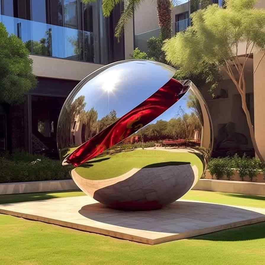 Contemporary Garden Metal Balls Stainless Steel Sphere Sculpture DZ-460