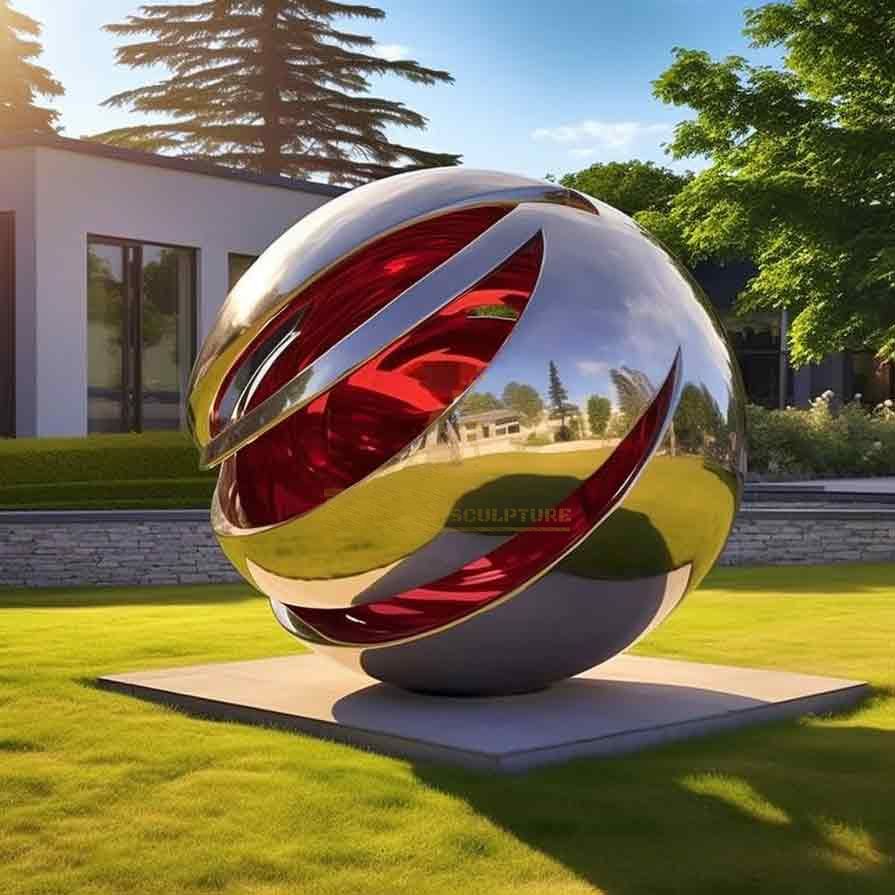 Contemporary Garden Metal Balls Stainless Steel Sphere Sculpture DZ-460