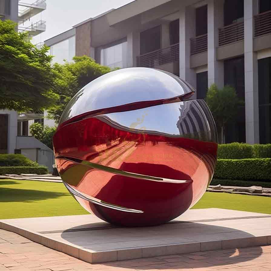 Contemporary Garden Metal Balls Stainless Steel Sphere Sculpture DZ-460