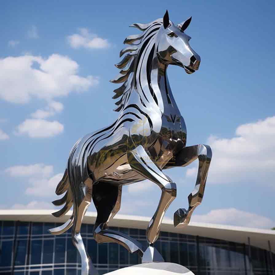 Outdoor Horse Decoration Stainless Steel Sculpture DZ-465