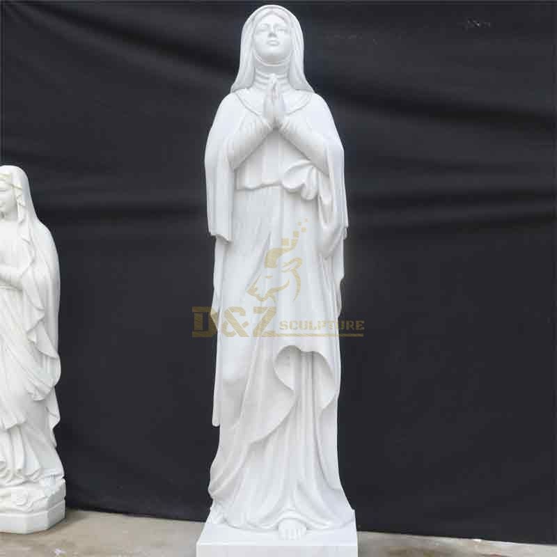 Life size white marble Virgin Mary praying statue for sale DZ-469