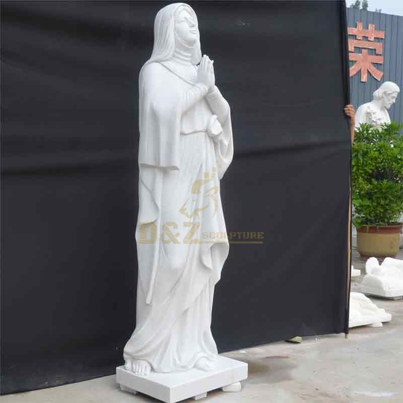 Life size white marble Virgin Mary praying statue for sale DZ-469