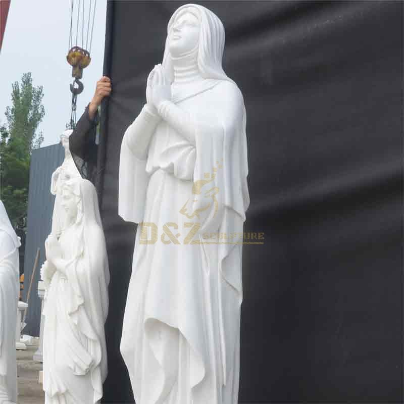 Life size white marble Virgin Mary praying statue for sale DZ-469