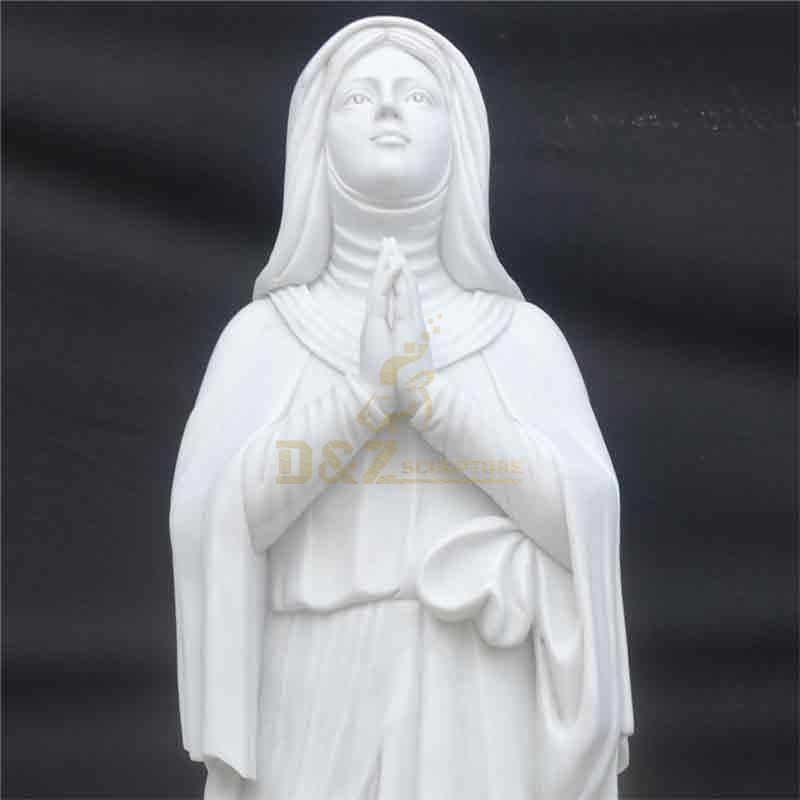 Life size white marble Virgin Mary praying statue for sale DZ-469