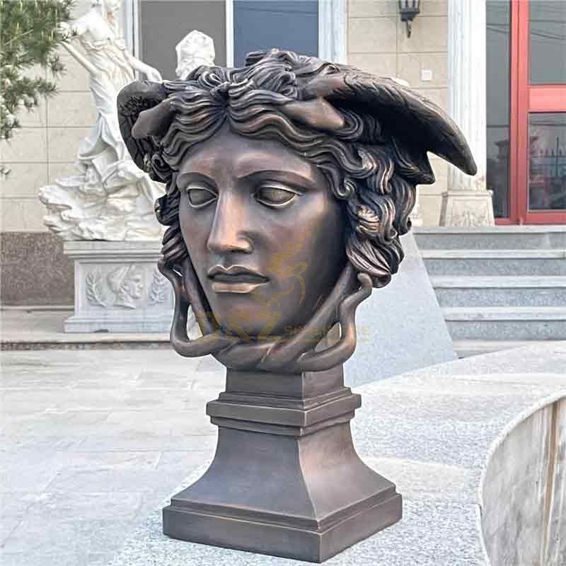 Bronze medusa head bust statue for sale