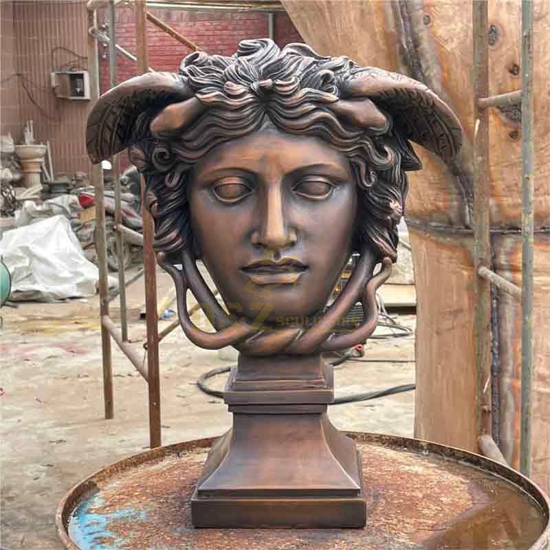 Bronze medusa head bust statue for sale