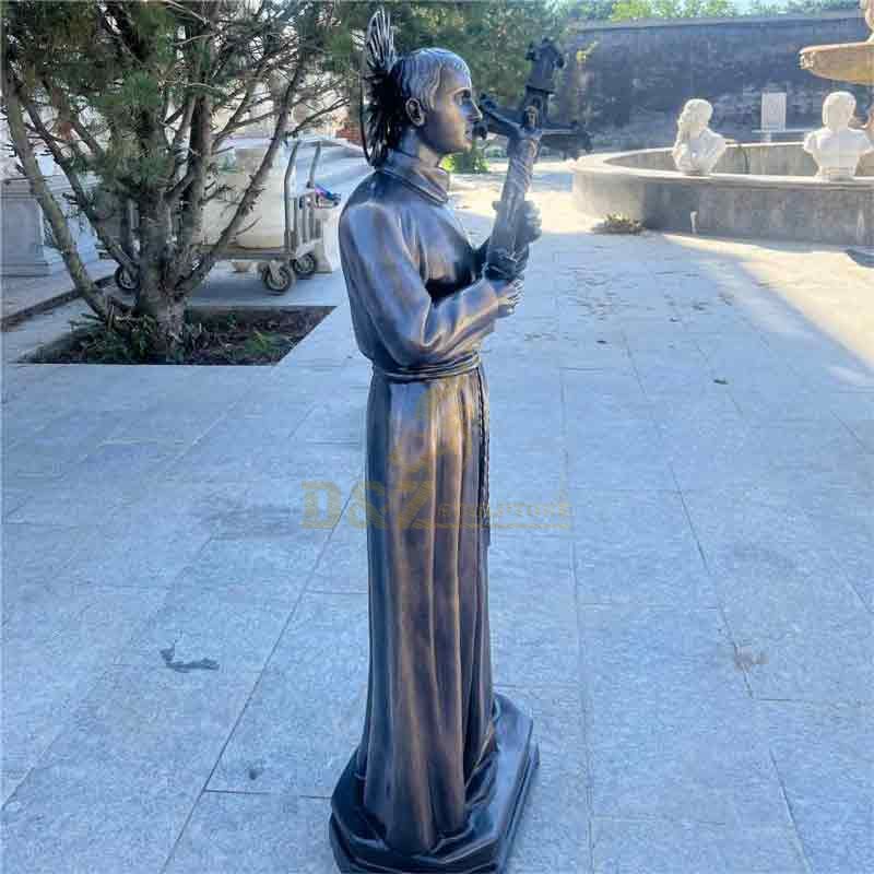 Life-size bronze Saint Gerard Majella statue for sale