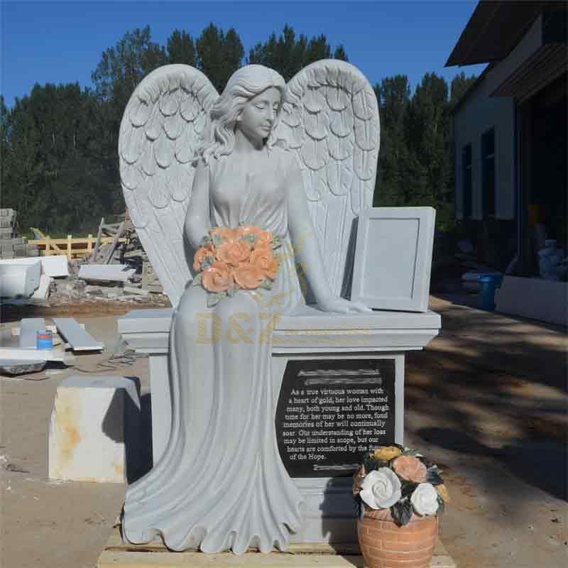 Marble Cemetery Angel Statues For Sale DZ-478