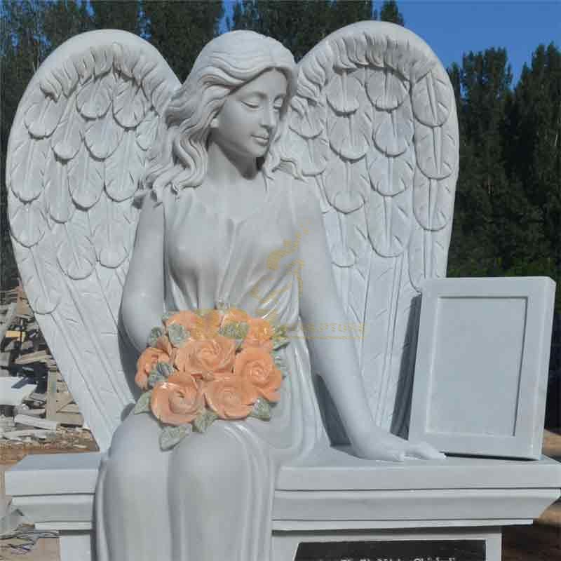 Marble Cemetery Angel Statues For Sale DZ-478