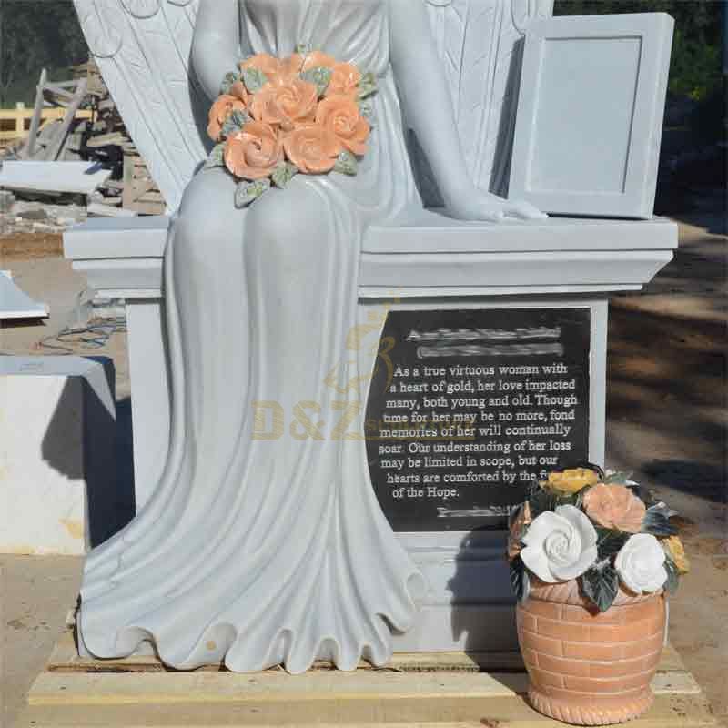 Marble Cemetery Angel Statues For Sale DZ-478