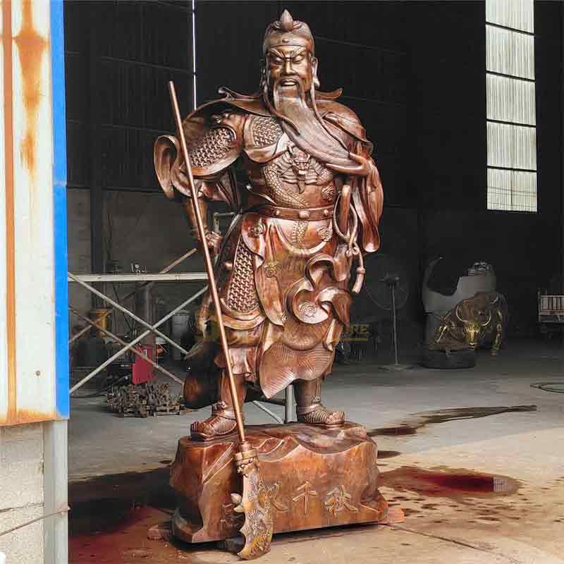Chinese Bronze Guan Gong Statue for Sale DZ-486