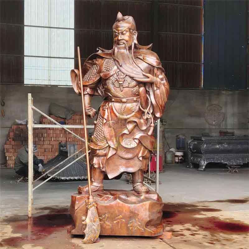 Chinese Bronze Guan Gong Yu Statue for Sale DZ-486