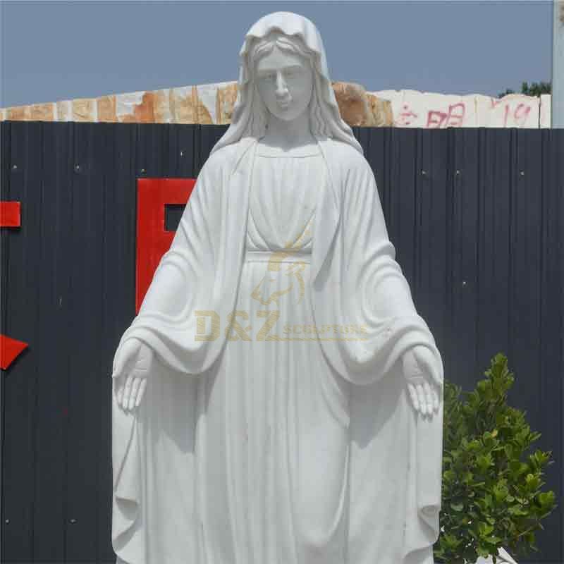 White Marble Our Lady of Grace Outdoor Garden Statue for Sale DZ-491