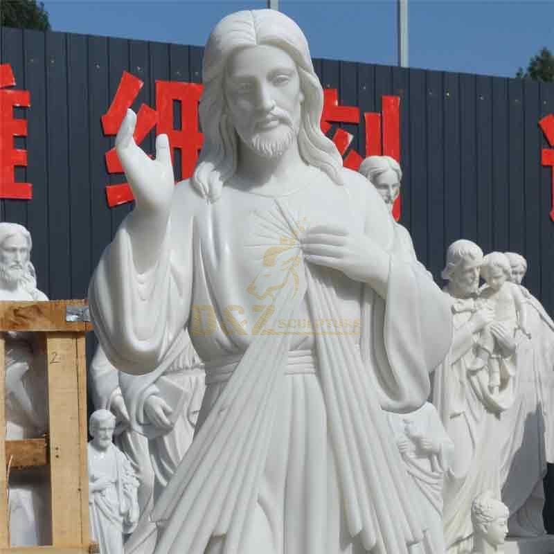 Life Size White Marble Jesus Divine Mercy Statue For Sale DZ-496