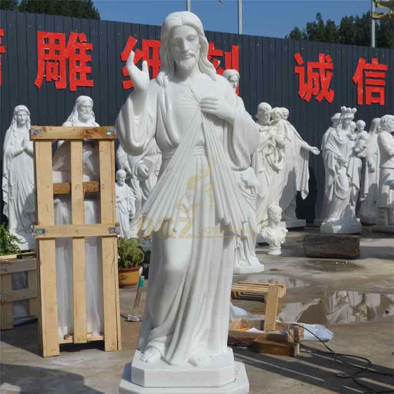 Life Size White Marble Jesus Divine Mercy Statue For Sale DZ-496