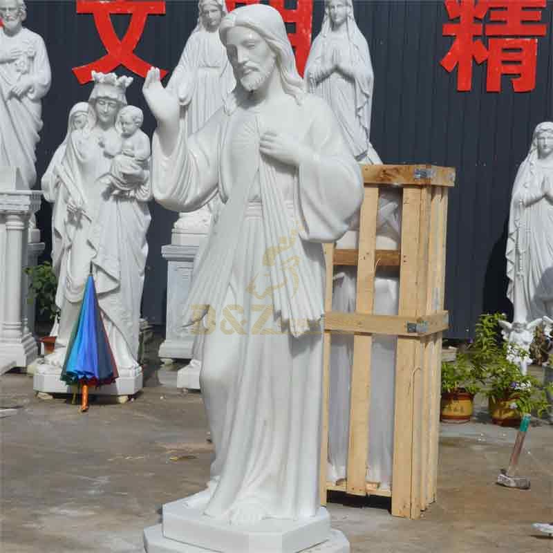 Life Size White Marble Jesus Divine Mercy Statue For Sale DZ-496