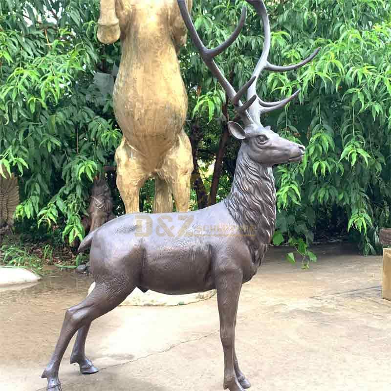 Life size bronze deer statues for sale DZ-498
