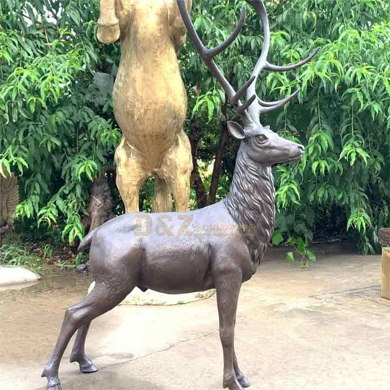 Life size bronze deer statues for sale DZ-498