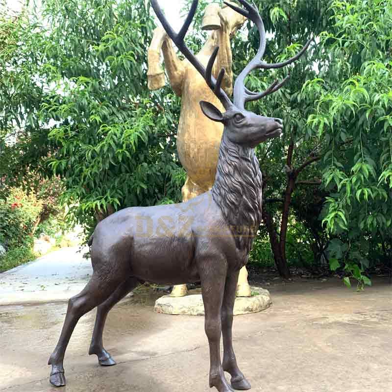 Life size bronze deer statues for sale DZ-498