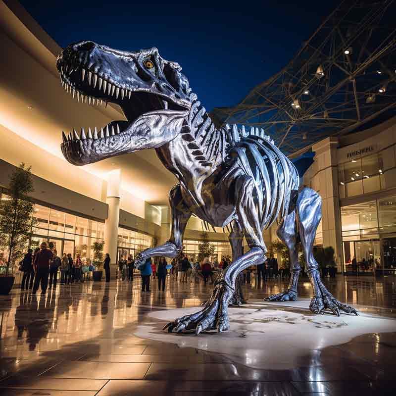 Giant bronze complete dinosaur skeleton for sale