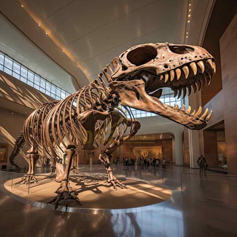 Giant bronze complete dinosaur skeleton for sale