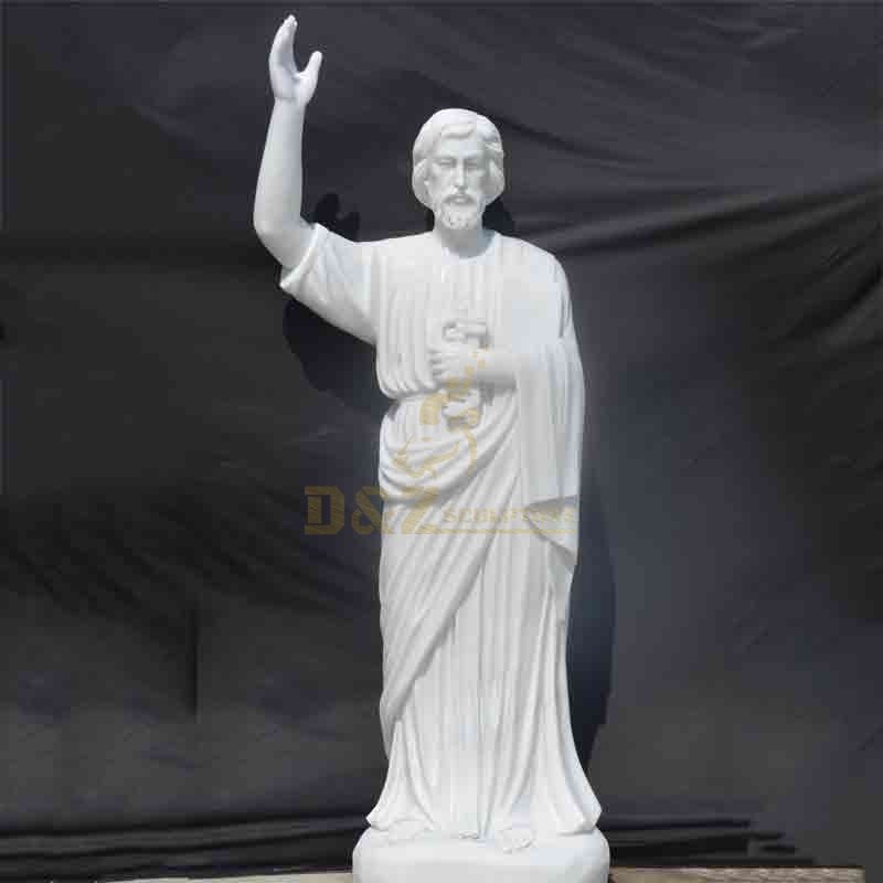 White Marble Saint Joseph the Carpenter Statue for Sale DZ-507