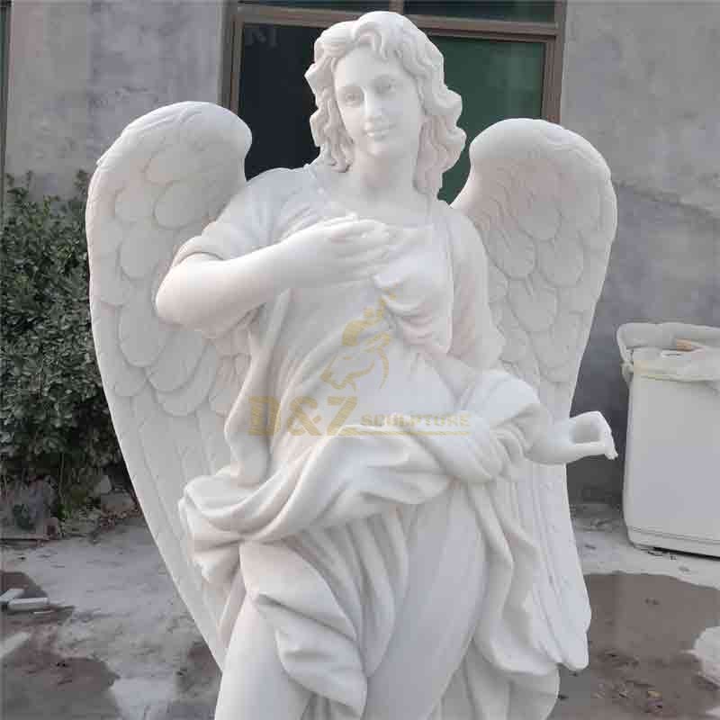 Life Size White Marble Greek Guardian Angel Statue For Sale DZ-509