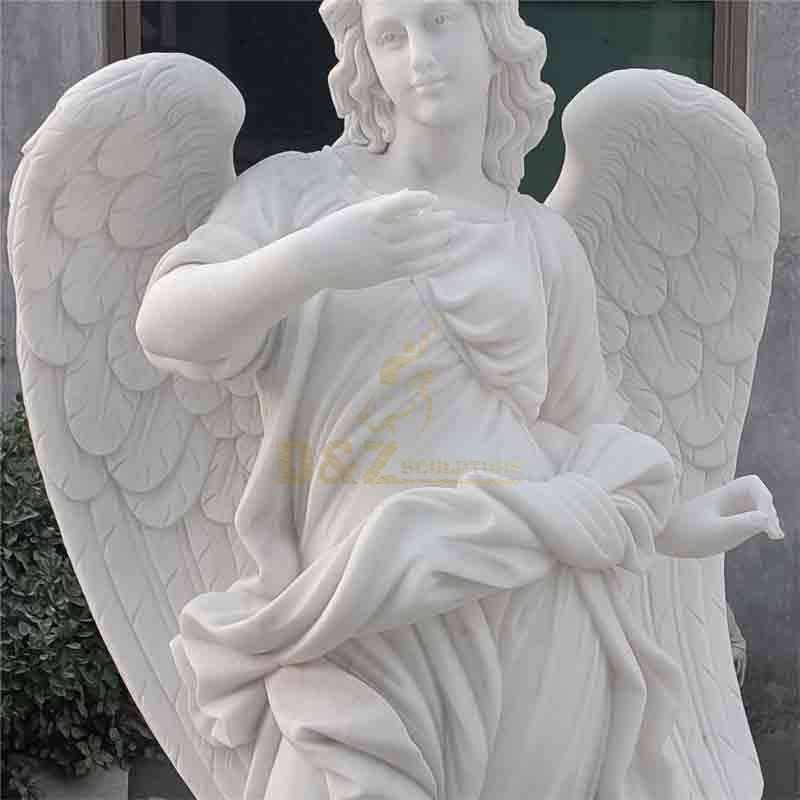 Life Size White Marble Greek Guardian Angel Statue For Sale DZ-509